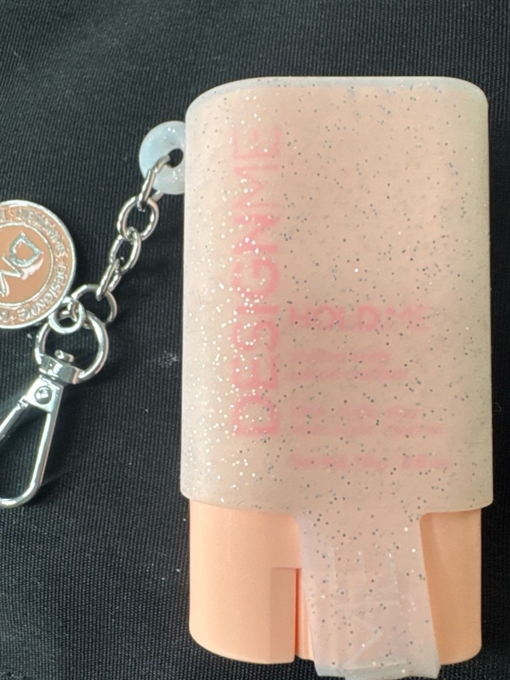 Glitter Pink hair Balm Stick Keychain